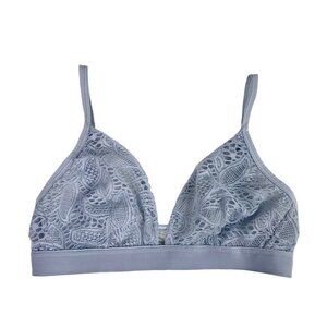 Lively Intimates Lacey Wireless Bra  Silvery Blue Size Small